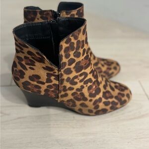 Leopard Print Ankle Boots